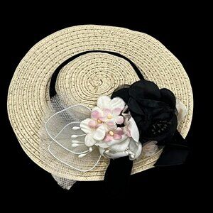 Dollcake "Black Beauty" Fascinator Hair Clip / Hat NWOT